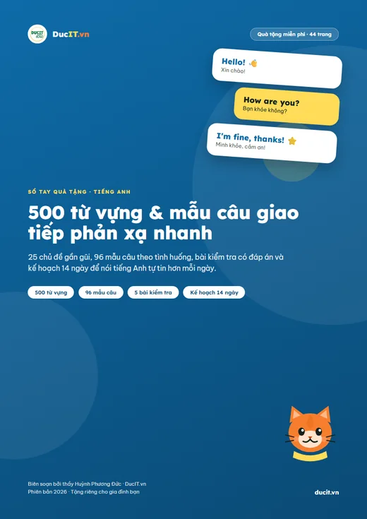 Bìa ebook: Sổ tay 500 từ vựng & mẫu câu giao tiếp phản xạ nhanh